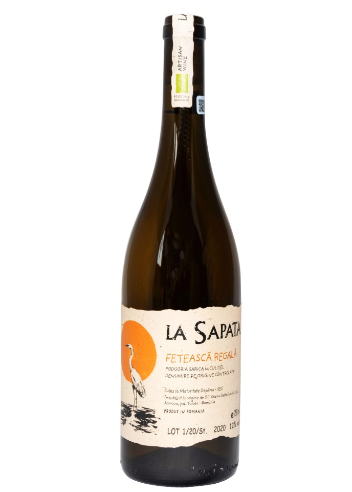 La Sapata, Aligoté Bio, 2025, DOC Podgoria Sarica Niculitel, Roumanie, 0.75 Blanc