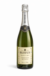 [VBERUFFXX0501] Ruffus, Chardonnay Brut Sauvage, Vin Mousseux de Qualité, Belgique, 0.75 Effervescent
