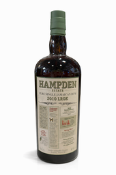 [SJMHAMPXX2903] Hampden, Pure Single Jamaican Rum 2010 LROK, Jamaïque, 0.70 Rhum/Rum/Ron 47.0°